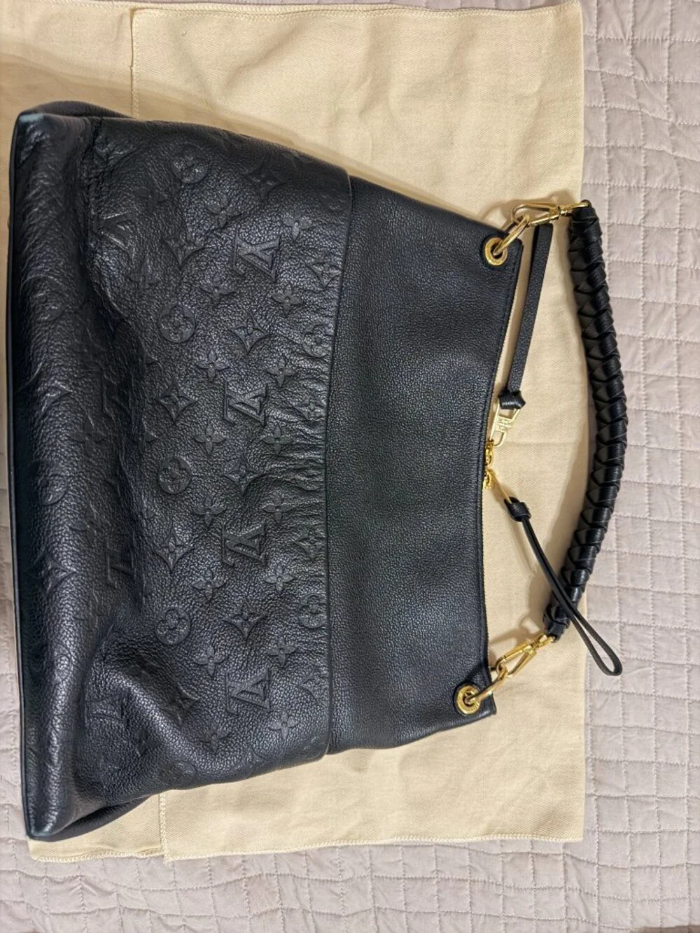 Louis Vuitton Maida Hobo Black Empreinte Leather